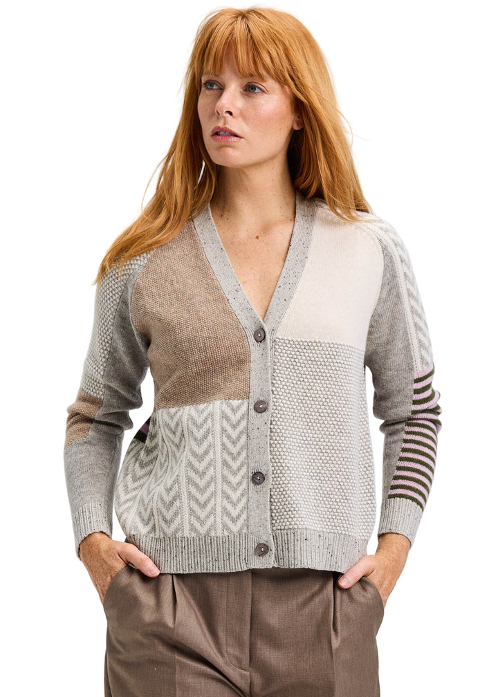 W's Mixed Textured Cardigan