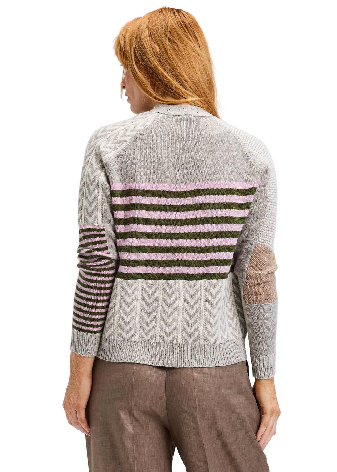 W's Mixed Textured Cardigan