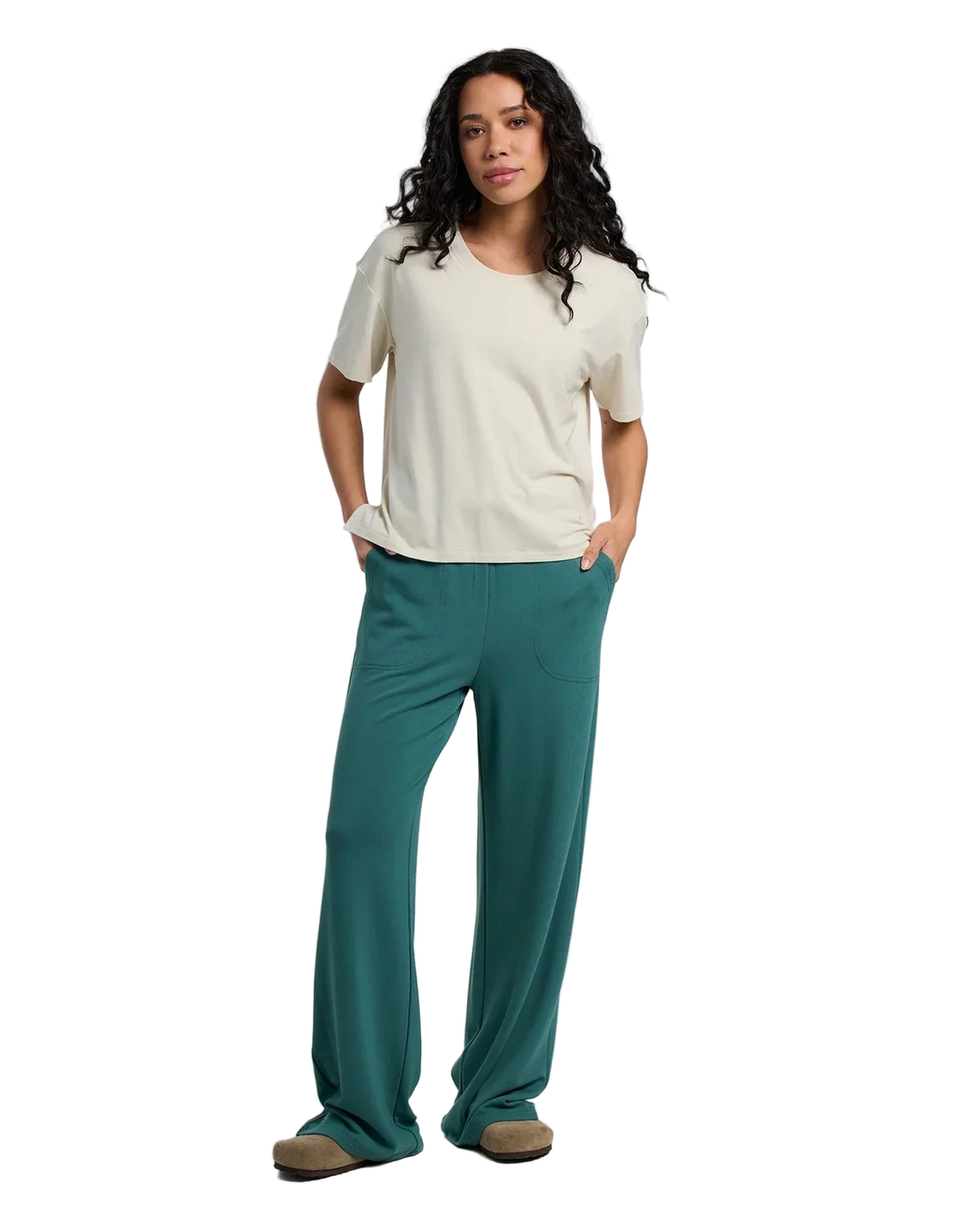 W's Bamboo Lightweight Fleece Wide Leg Pant