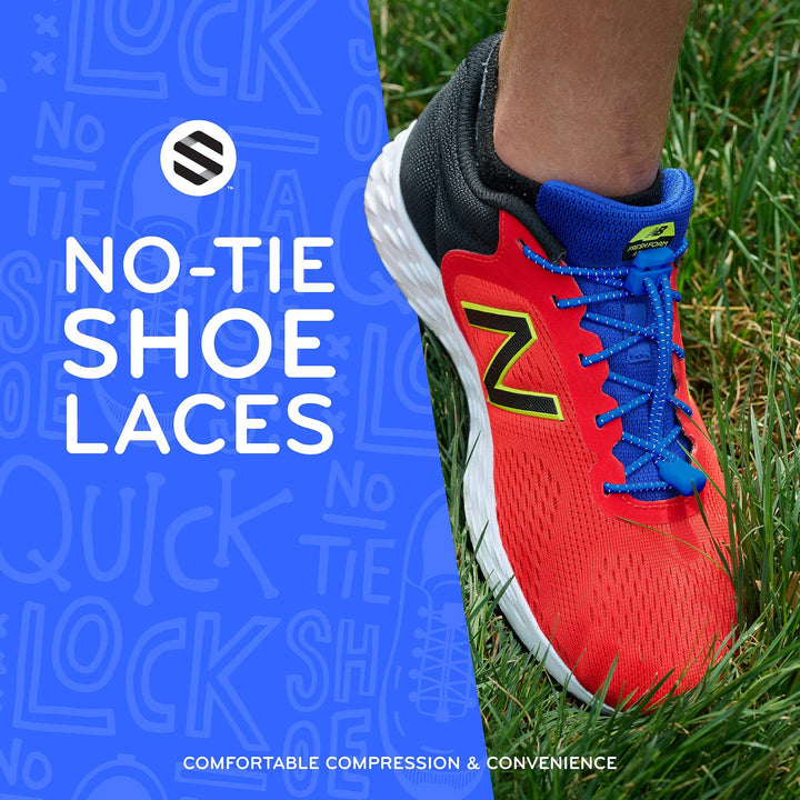 Quick Lock No Tie Elastic Shoelaces: Black