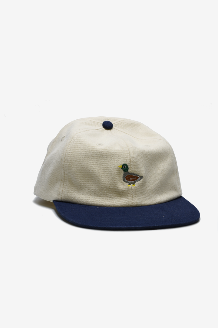 Duck Embroidery Hat: Grey