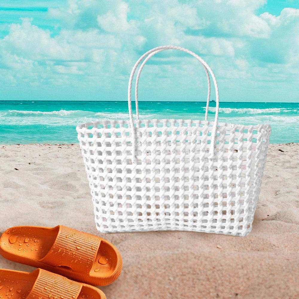 Jelly Tube Tote Bag / Shoulder Bag: White