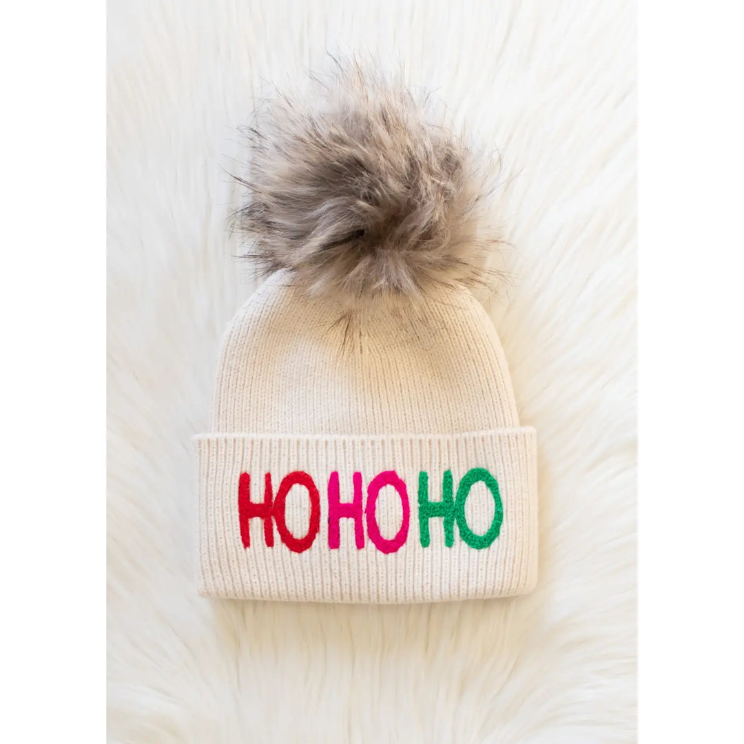 Ho Ho Ho Pom Hat, Cream