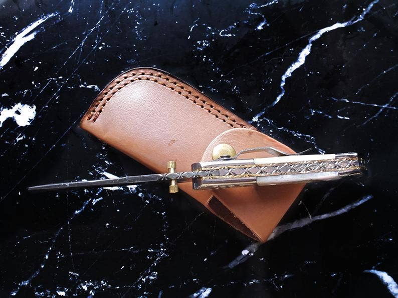 Titan American Eagle - White Wolf Damascus folding / EDC/