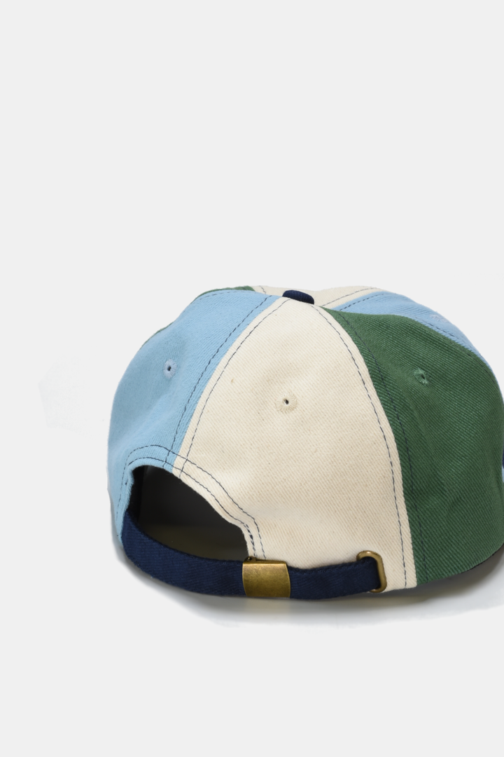 Cotton Twill Colorblock Hat: Red
