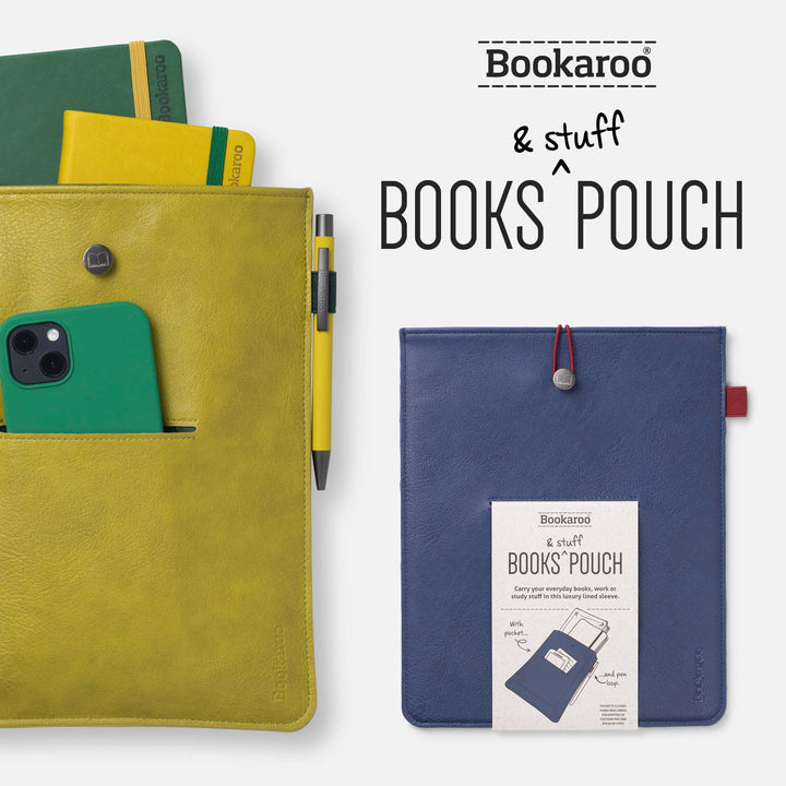 Bookaroo Books & Stuff Pouch: Fern and Cream