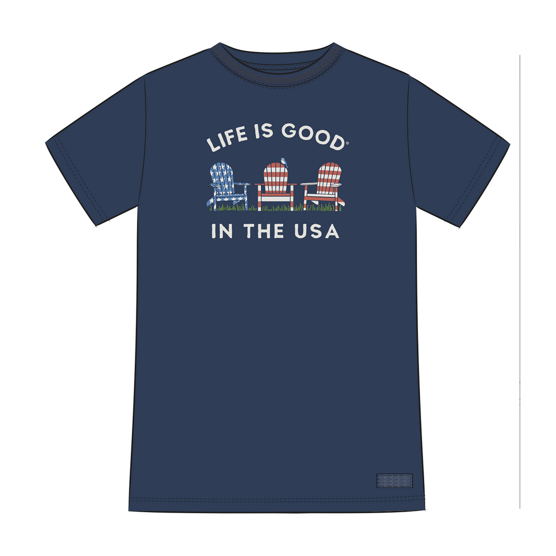 W's Life is good in the USA Adirondak Chairs
