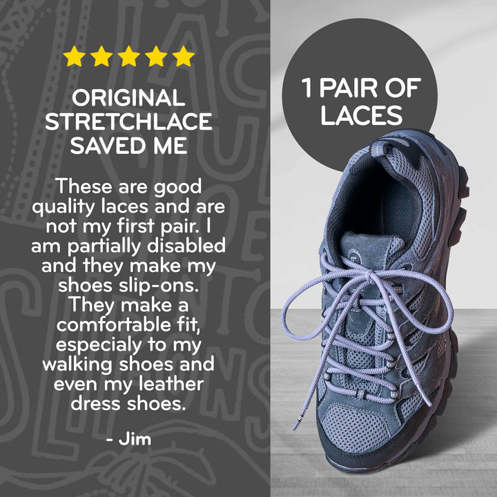 Round Elastic Stretch Shoe Laces: Dark Brown / 45 in