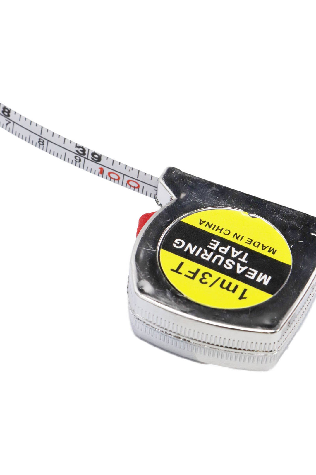 Mini Silver Self-locking Measuring Tape - 1m/3ft