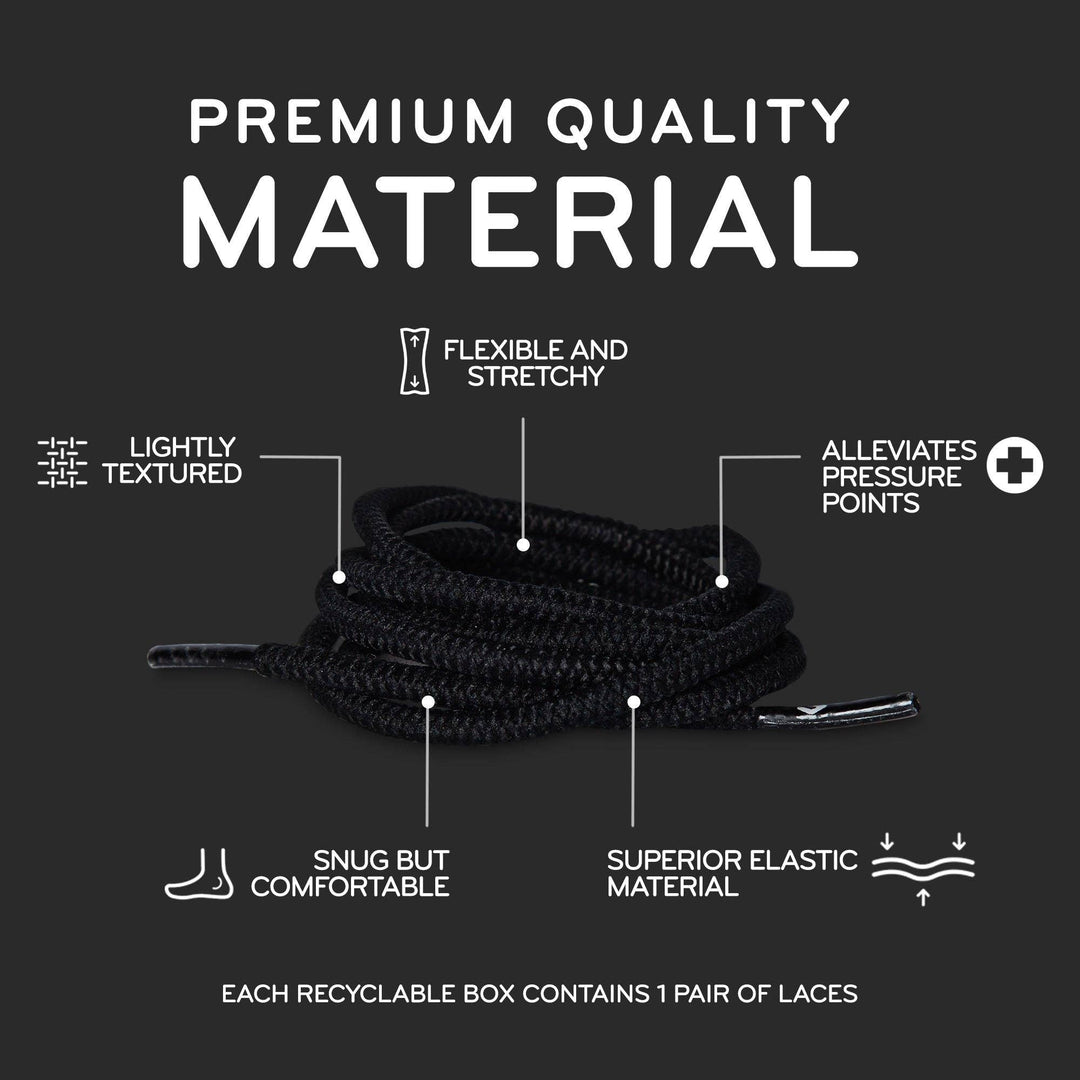 Round Elastic Stretch Shoe Laces: Dark Red / 55 in