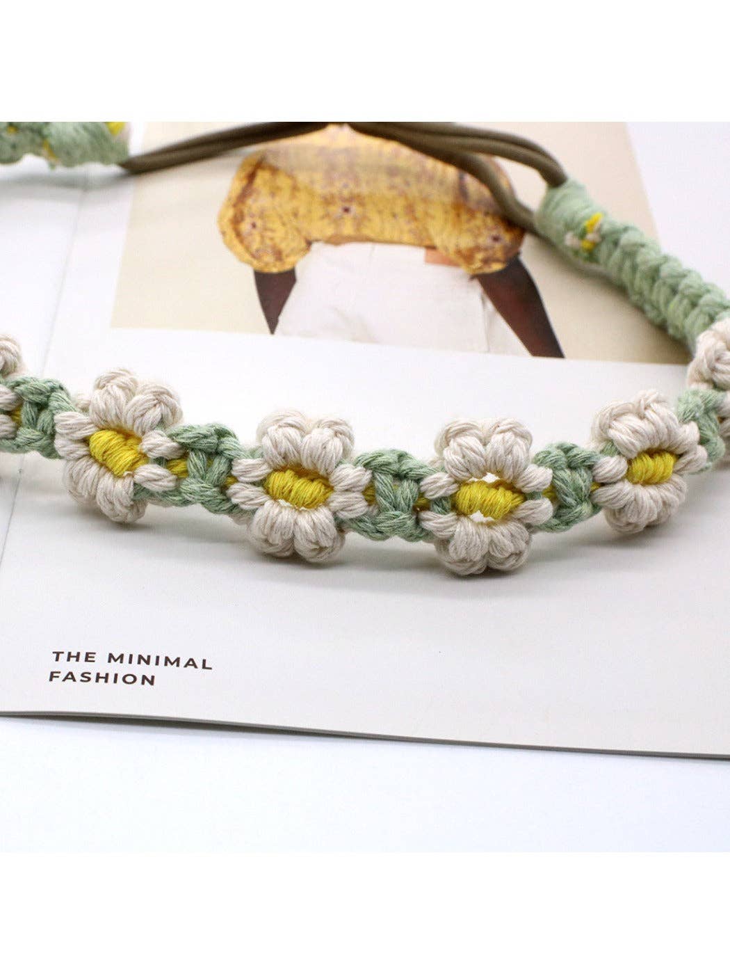 Scarvii - Headband & Hair Accessory with Daisy Flower: Yellow