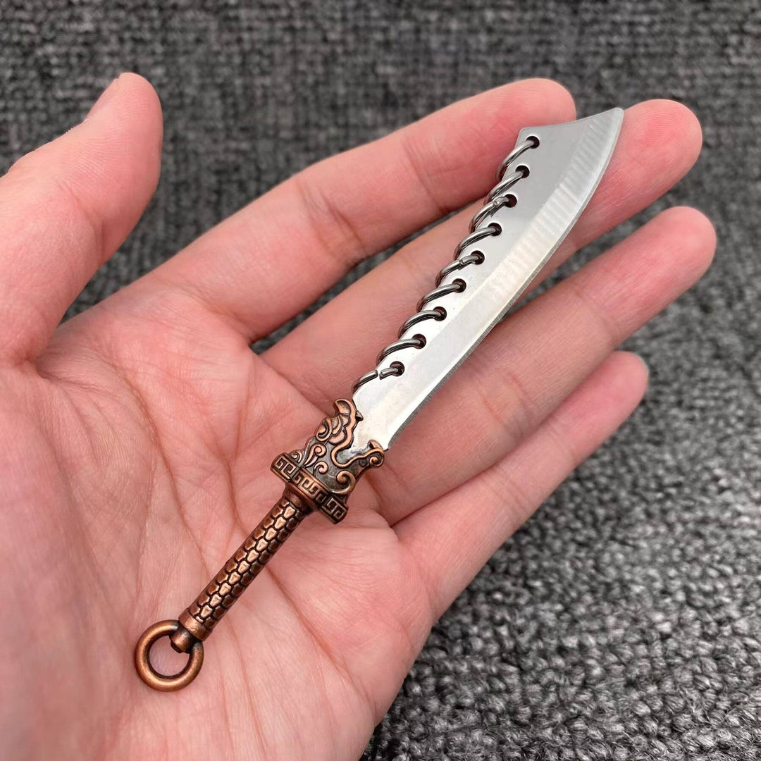 Dragon Head Mini Portable Stainless Steel Knife with Cover: B