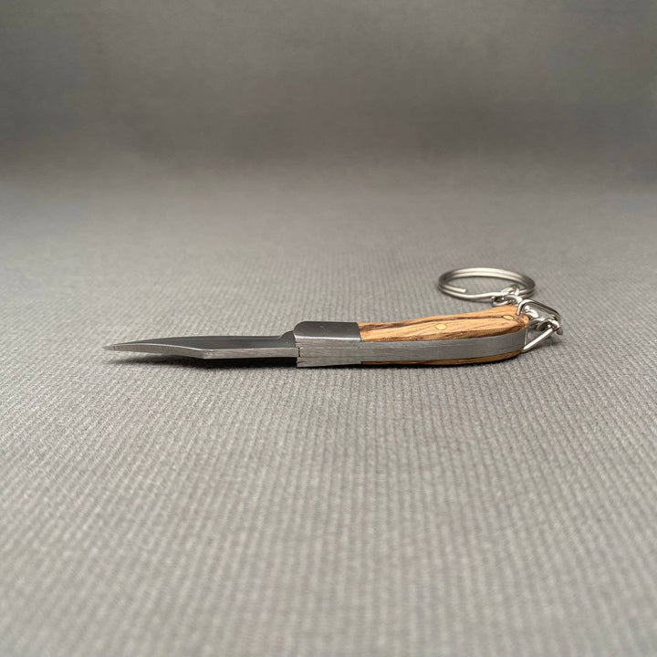 Wood & Acrylic Handle Foldable Stainless Steel Knife: Wood handle - A