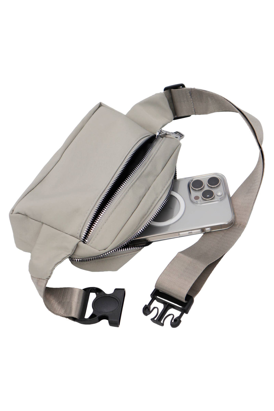 Minimal Matte Neutral Solid Belt Bag Fanny Pack: ASSORTED / ONE SIZE