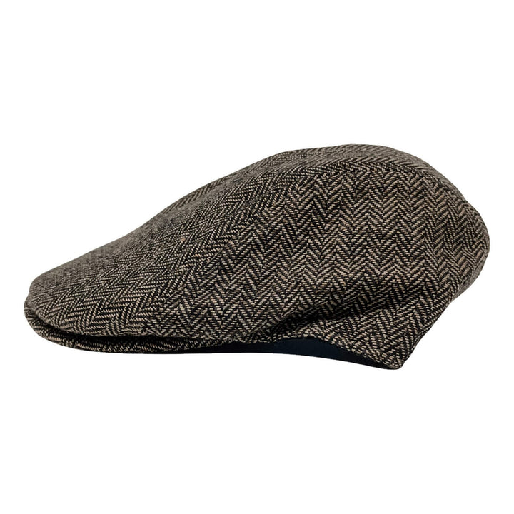 Newsboy Flat Cap - Style Mikey: Brown / XS/S