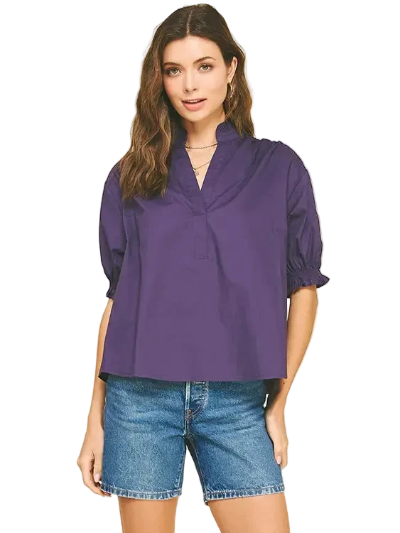 W's Balloon Sleeve Blouse Top