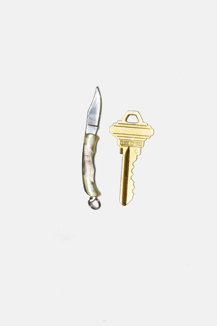 Assorted Mini Inlay Folding Knife: Antler