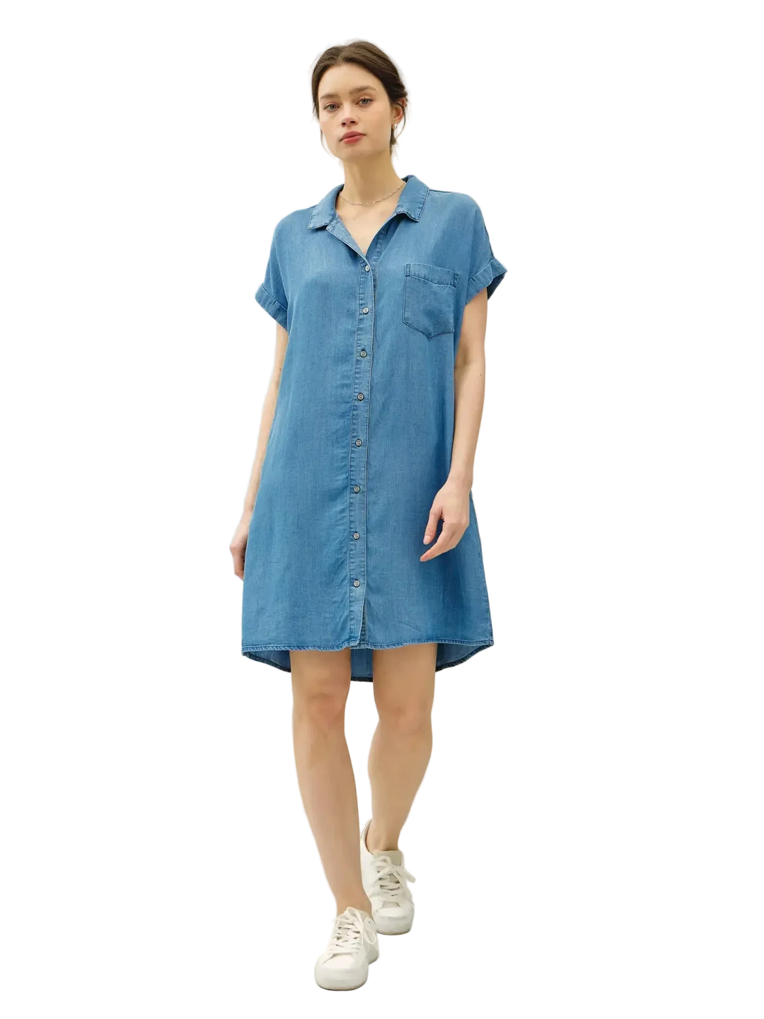 W's Button Down Tencel Denim Dress