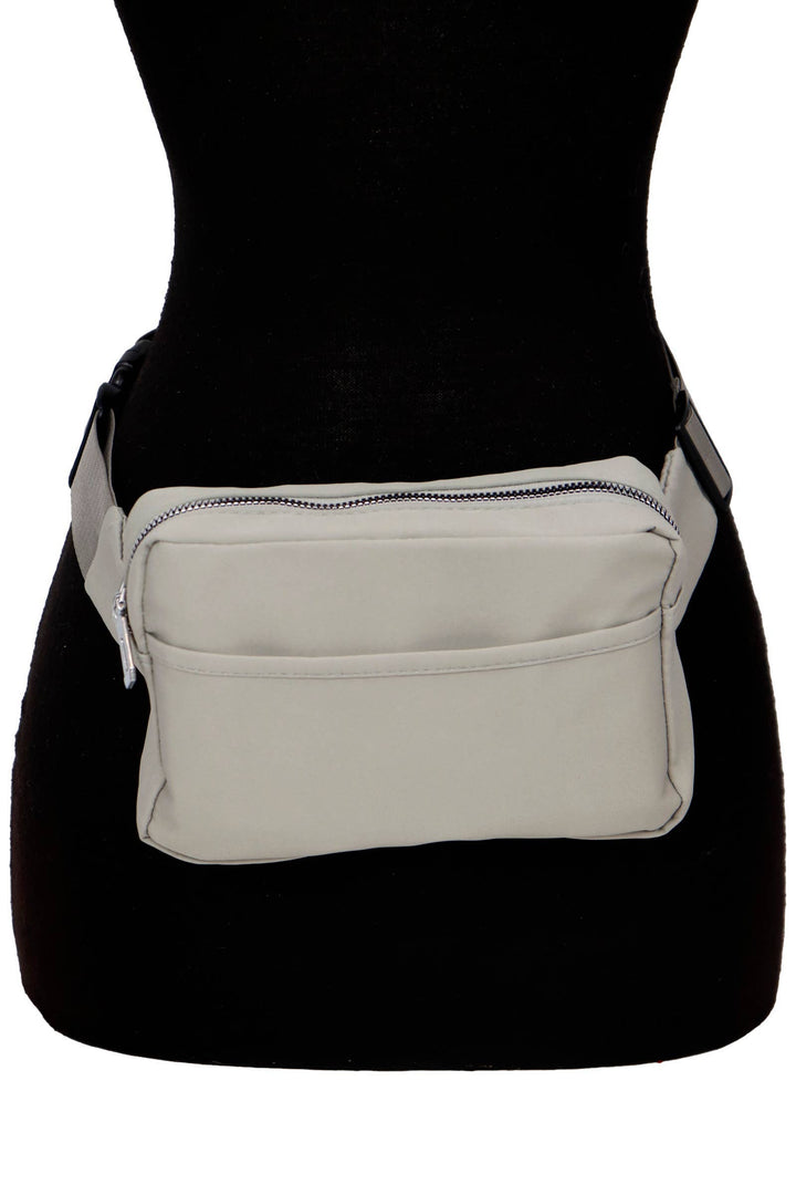 Minimal Matte Neutral Solid Belt Bag Fanny Pack: ASSORTED / ONE SIZE
