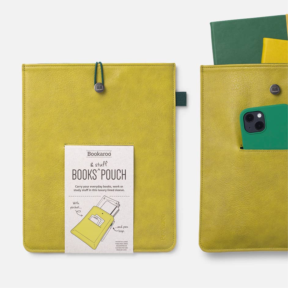 Bookaroo Books & Stuff Pouch: Fern and Cream