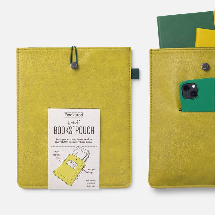 Bookaroo Books & Stuff Pouch: Fern and Cream