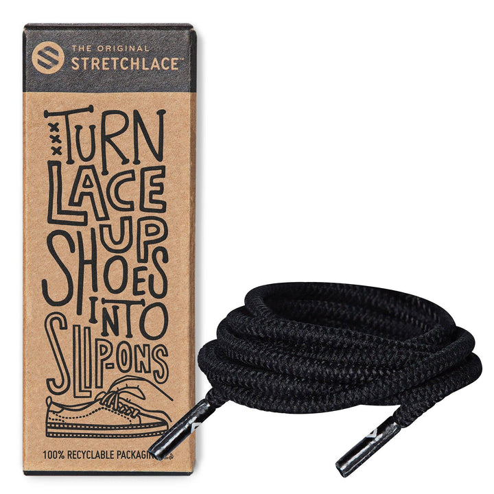 Round Elastic Stretch Shoe Laces: Dark Red / 55 in