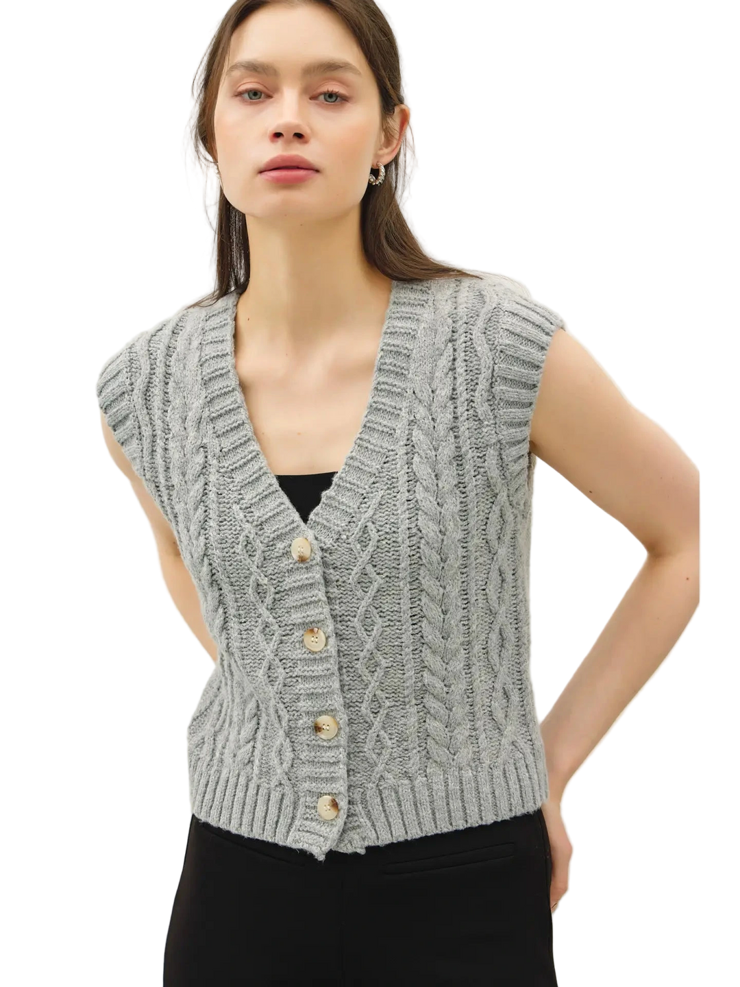 W's Cable Knit Vest