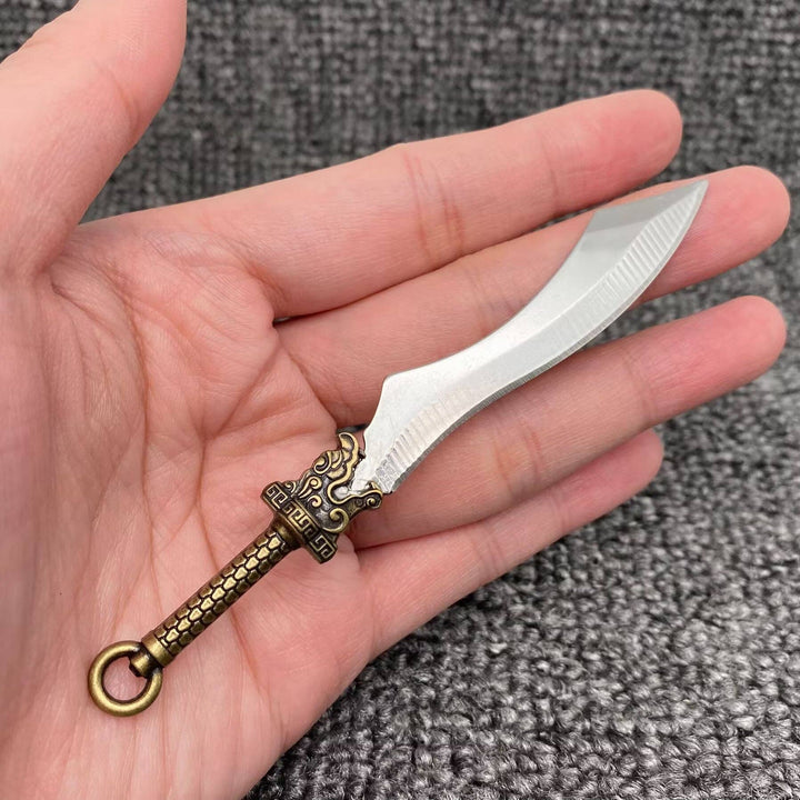 Dragon Head Mini Portable Stainless Steel Knife with Cover: B