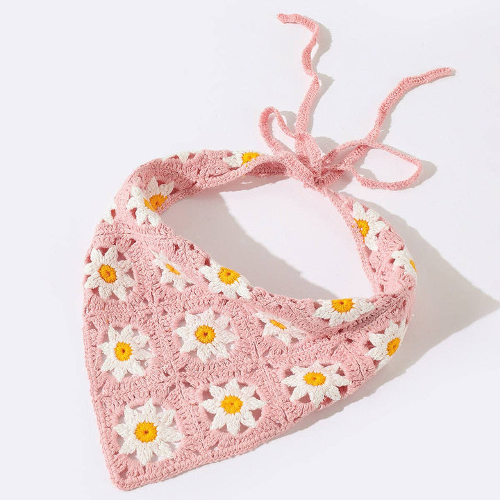 Woven Flower Hairband: White