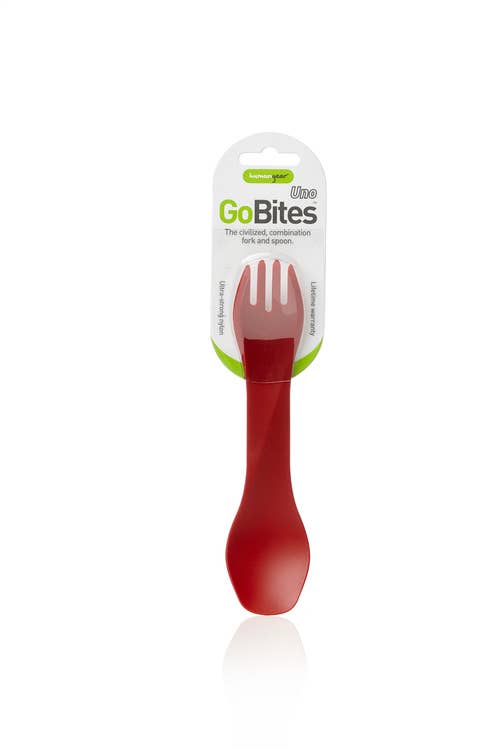 GoBites Uno Bulk - Portable Reusable Spork Utensil: Yellow