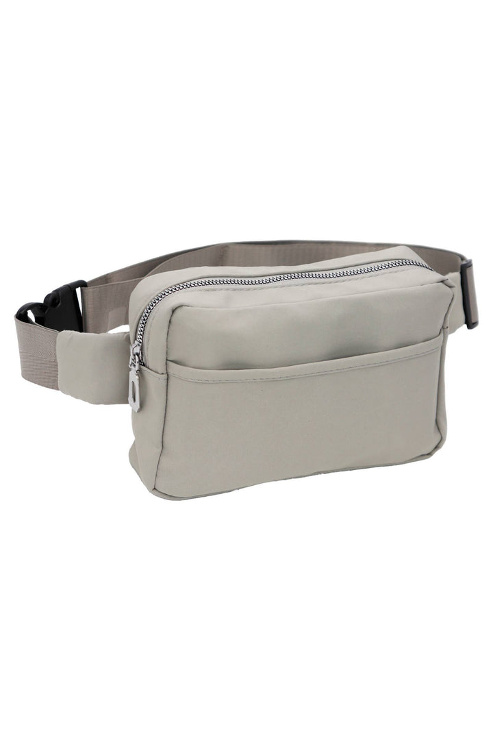 Minimal Matte Neutral Solid Belt Bag Fanny Pack: ASSORTED / ONE SIZE