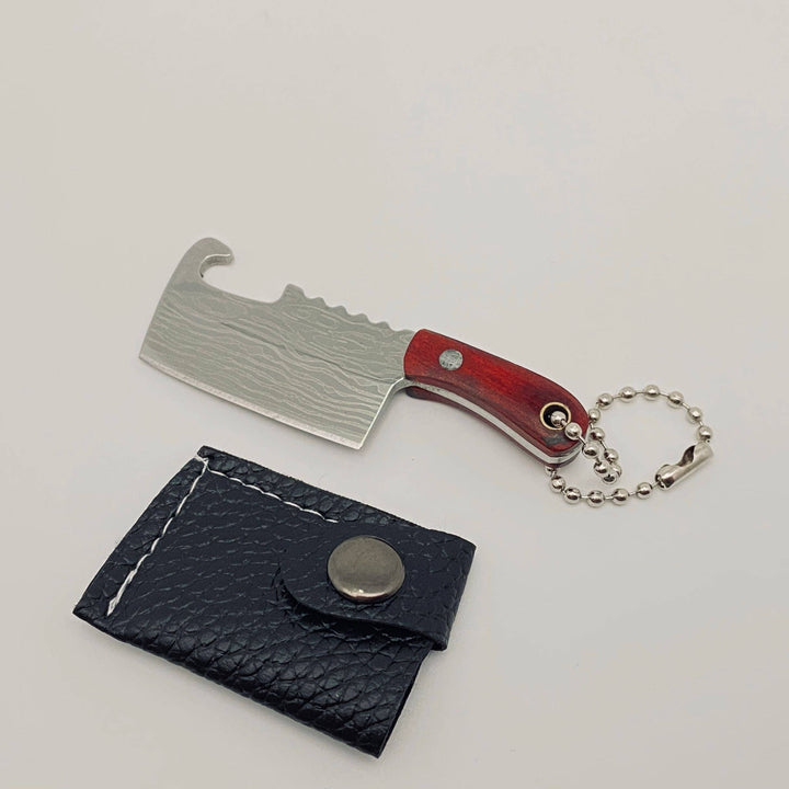 Damascus Pattern Mini Knife with Protective Sleeve: 3#