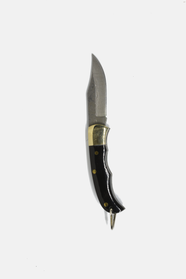 Ox-bone // Ox-horn Inlay Folding Knife: White Ox-bone