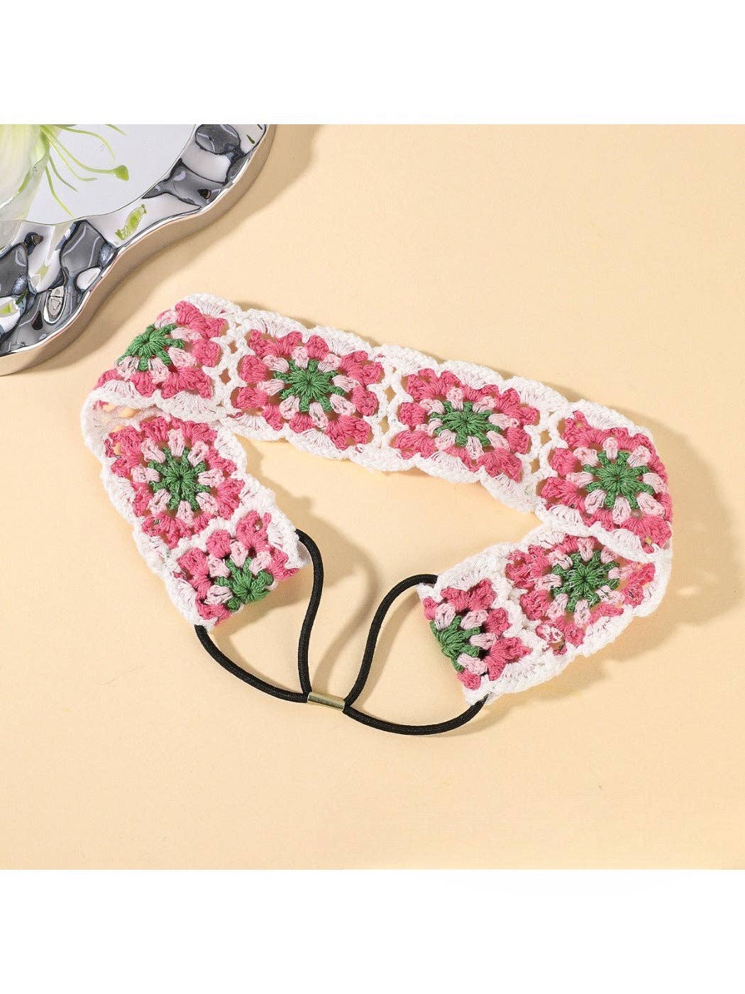 Scarvii Vintage Crochet Floral Headband
