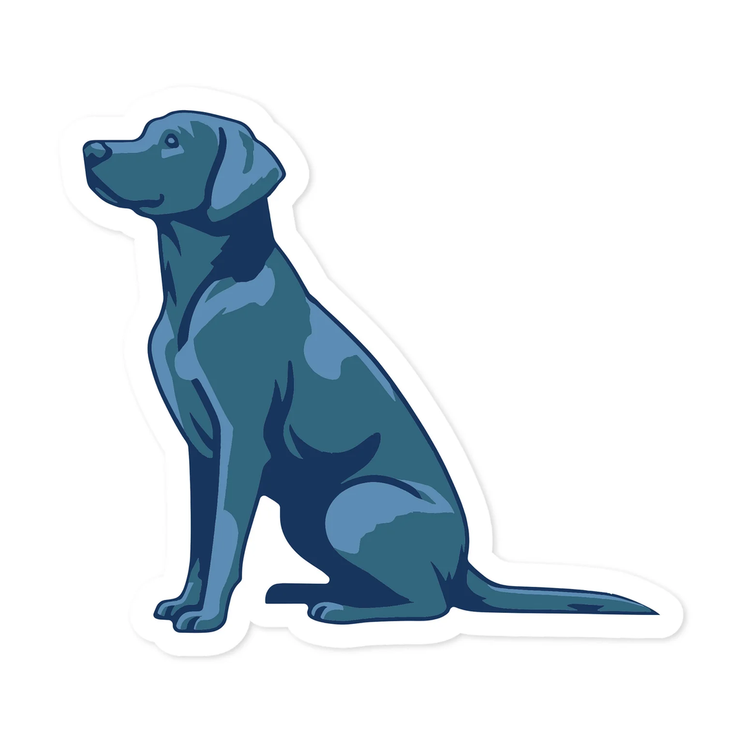 Small Die Cut Sticker Clean Sitting Dog
