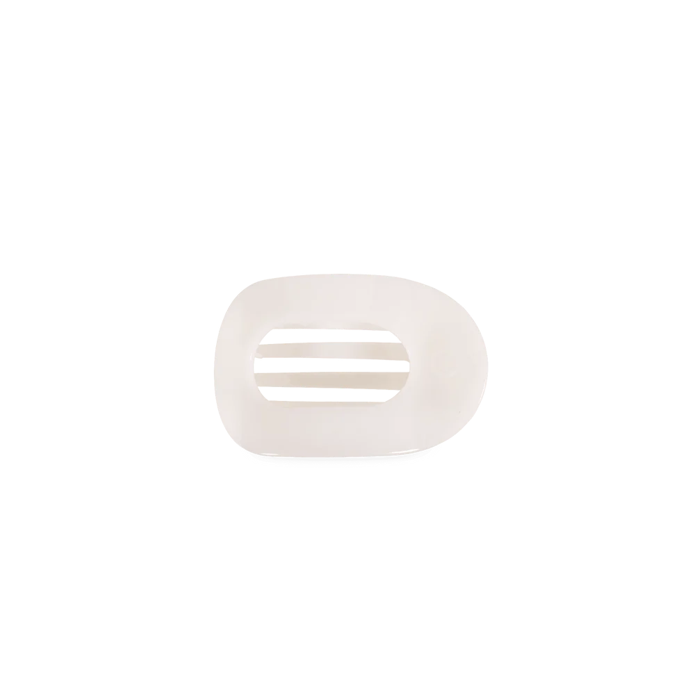 Round Flat Hair Clip | Tiny | Coconut White
