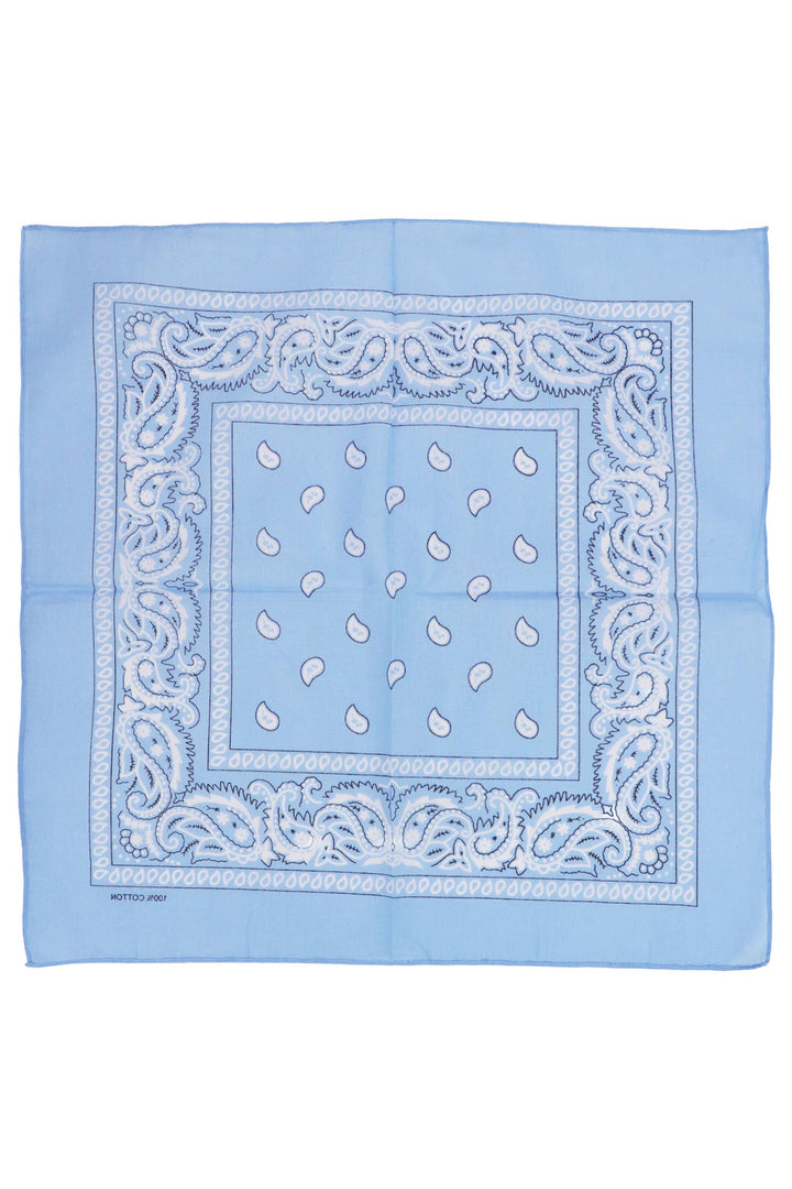 Classic Paisley Print Square Cotton Bandana: DARK ORANGE / ONE SIZE