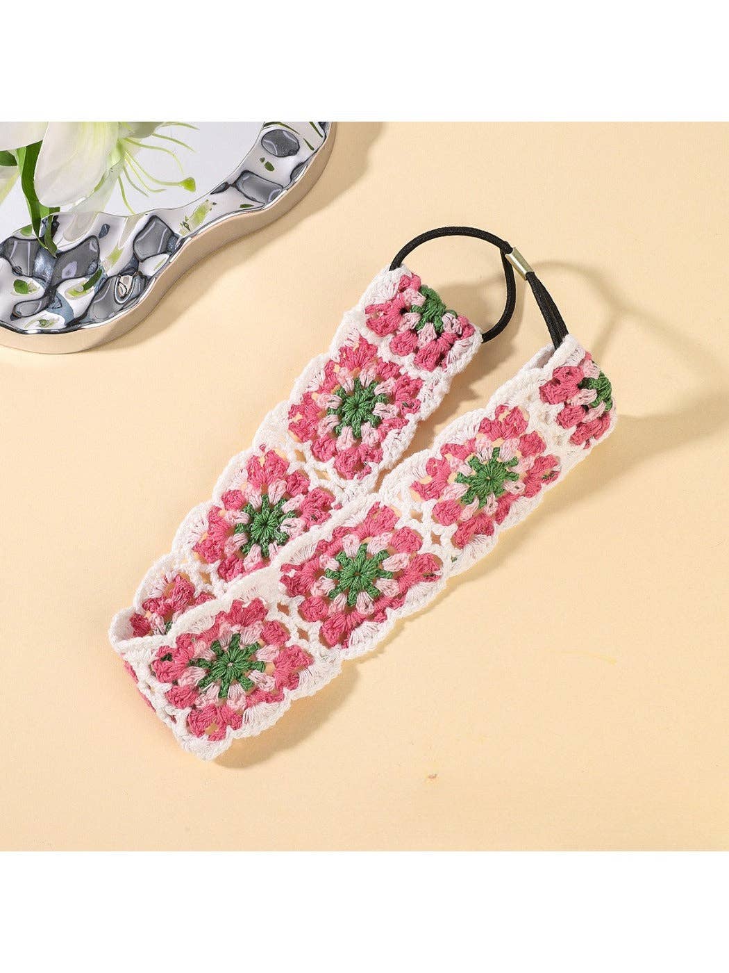 Scarvii Vintage Crochet Floral Headband