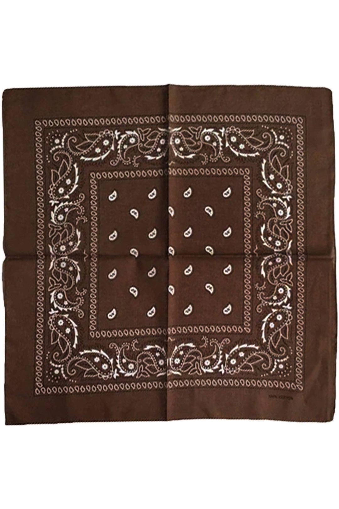 Classic Paisley Print Square Cotton Bandana: HOT PINK / ONE SIZE