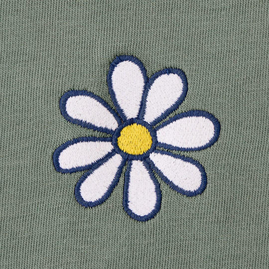 W's S/S Crusher Vee Embroidered Daisy