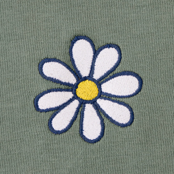 W's S/S Crusher Vee Embroidered Daisy