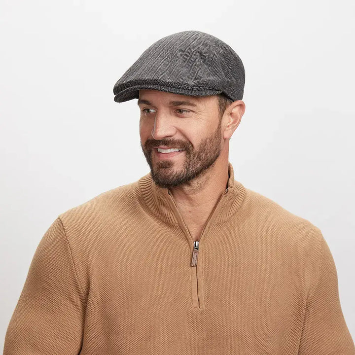 Newsboy Flat Cap - Style Mikey: Brown / L/XL