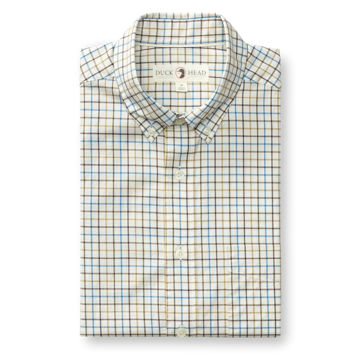 M's Joyner Plaid LS Cotton Twill Sport Shirt