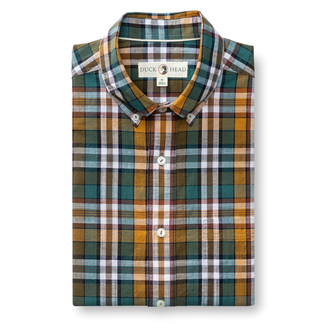 M's Toni Plaid LS Cotton Slub Sport Shirt