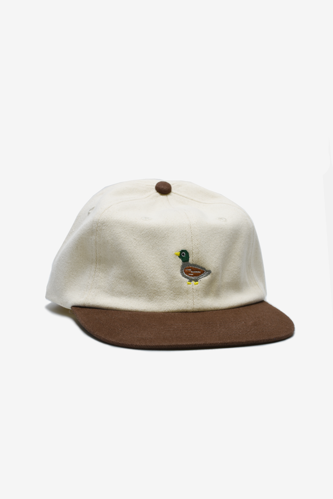 Duck Embroidery Hat: Grey