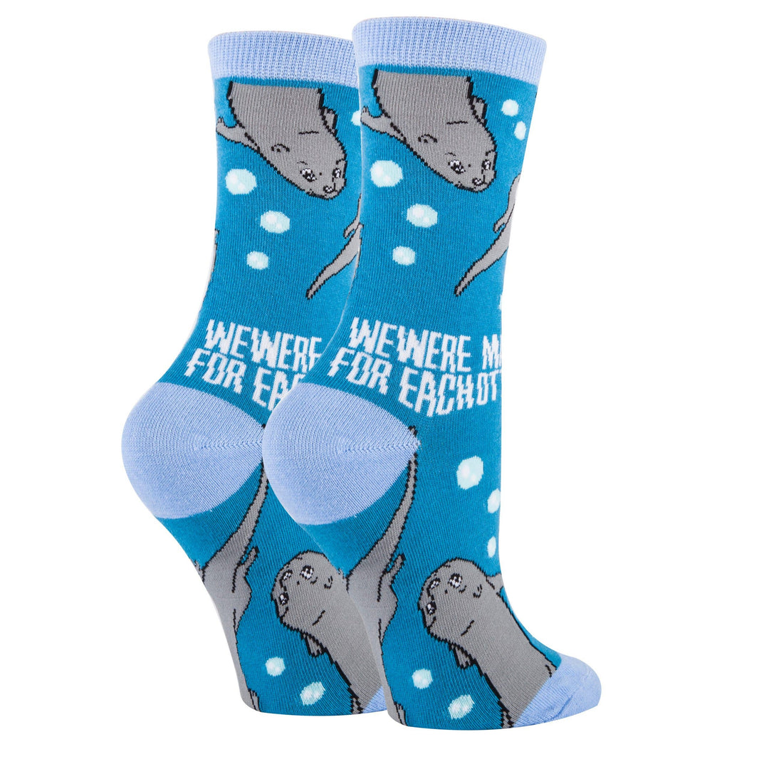 Otter Love | Women's Cotton Crew Funny Socks