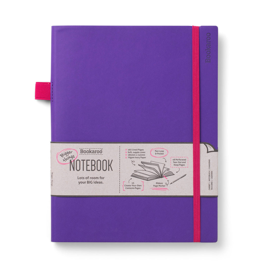 Bookaroo Bigger Things Notebook: Purple