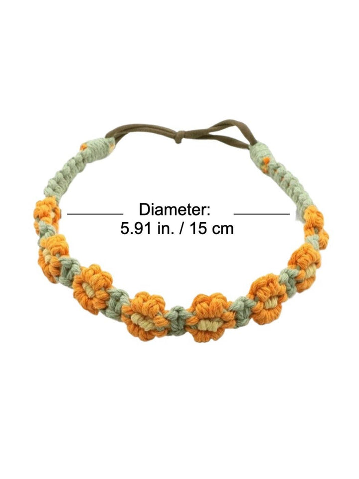 Scarvii - Headband & Hair Accessory with Daisy Flower: Orange