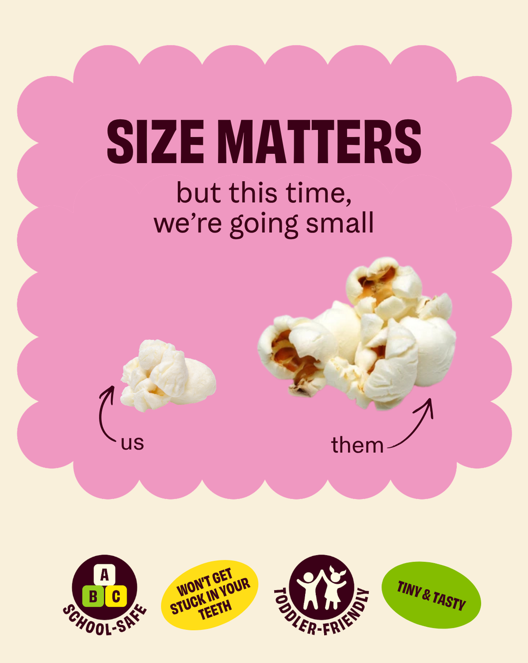 Olive Oil Pink Salt: Sorghum Popcorn snack pack 1oz