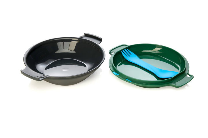 GoKit - Utensil and Plate Mess Kit Set: Blue / Light